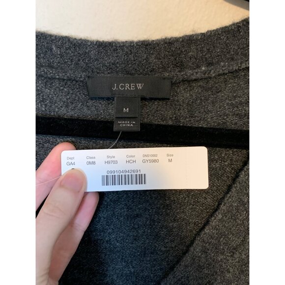 J. Crew Minimalist Wool Alpaca Gray Oversize Sweater Dress Women's Size M - Picture 6 of 8